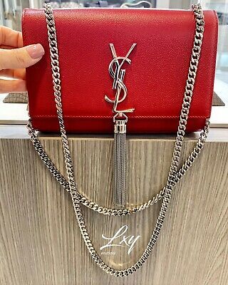 SaintLaurent_kate small with tassel in grain de poudre embossed leather thumbnail