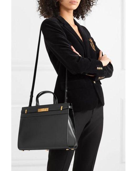 SaintLaurent_large manhattan shopping bag in smooth leather thumbnail