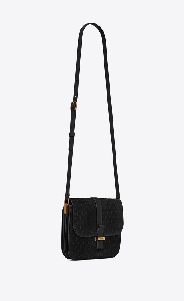 SaintLaurent_le monogramme all over small satchel in suede thumbnail