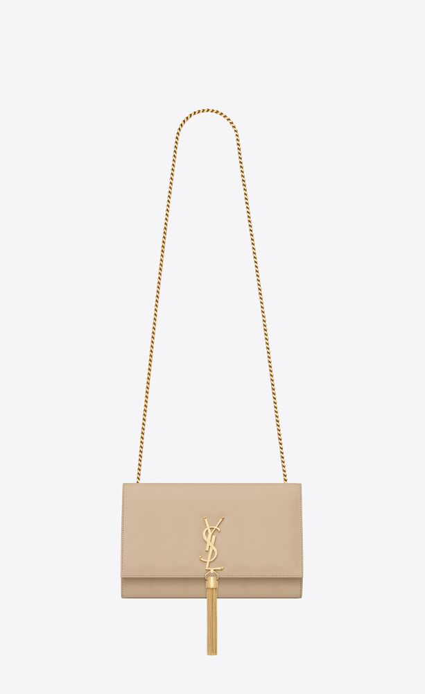 SaintLaurent_medium kate monogram tassel satchel in powder leather