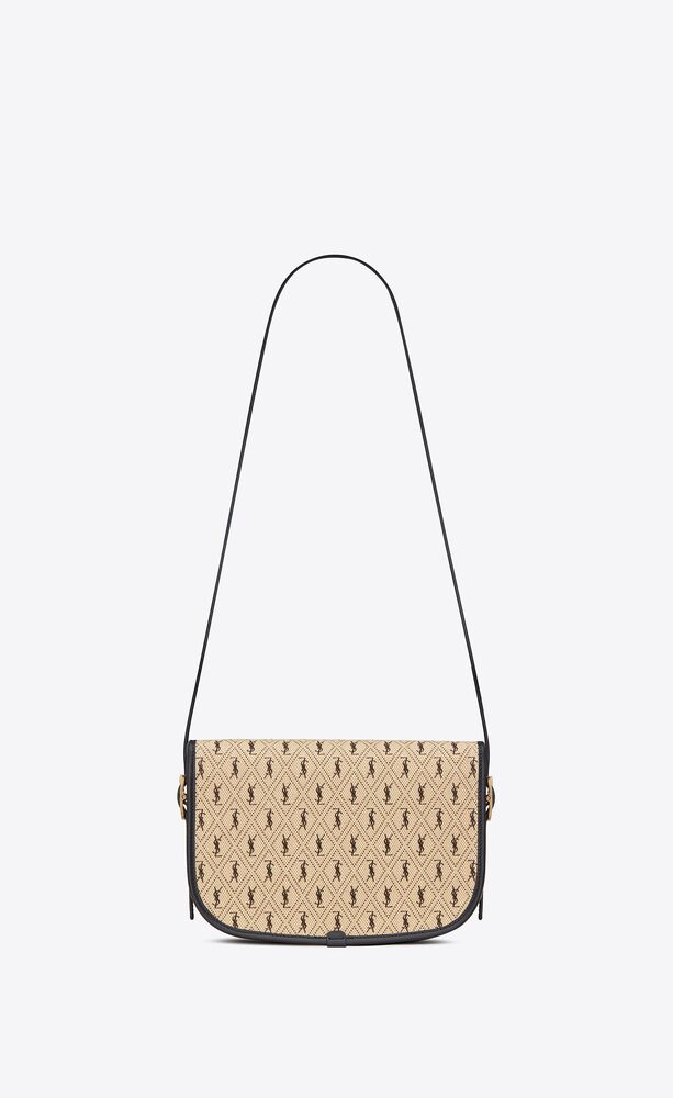 SaintLaurent_monogram all over medium satchel in canvas