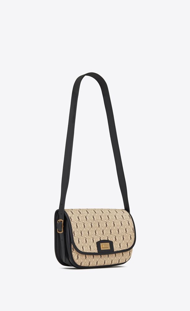 SaintLaurent_monogram all over medium satchel in canvas thumbnail