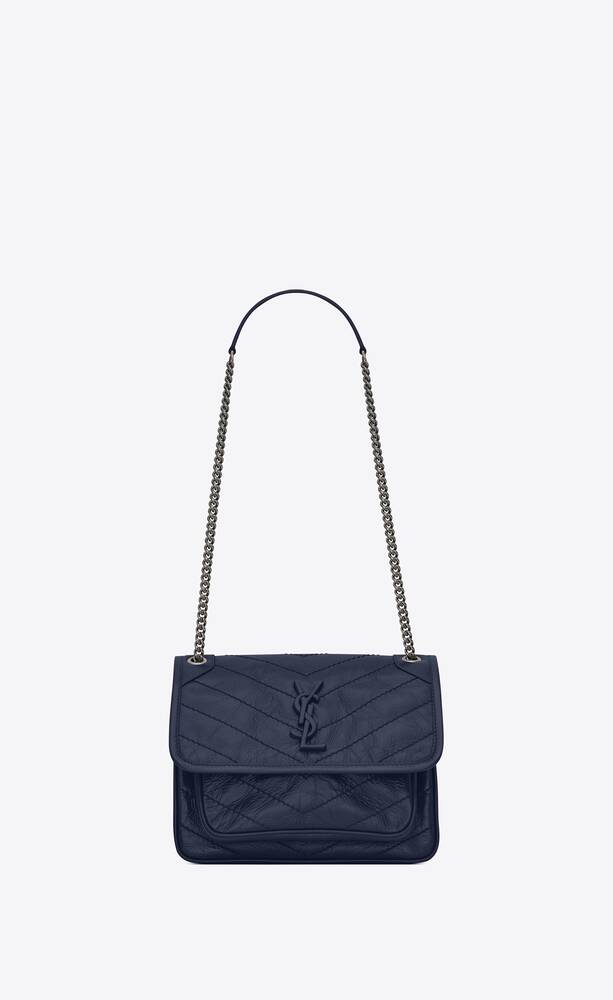 SaintLaurent_niki baby in crinkled vintage leather