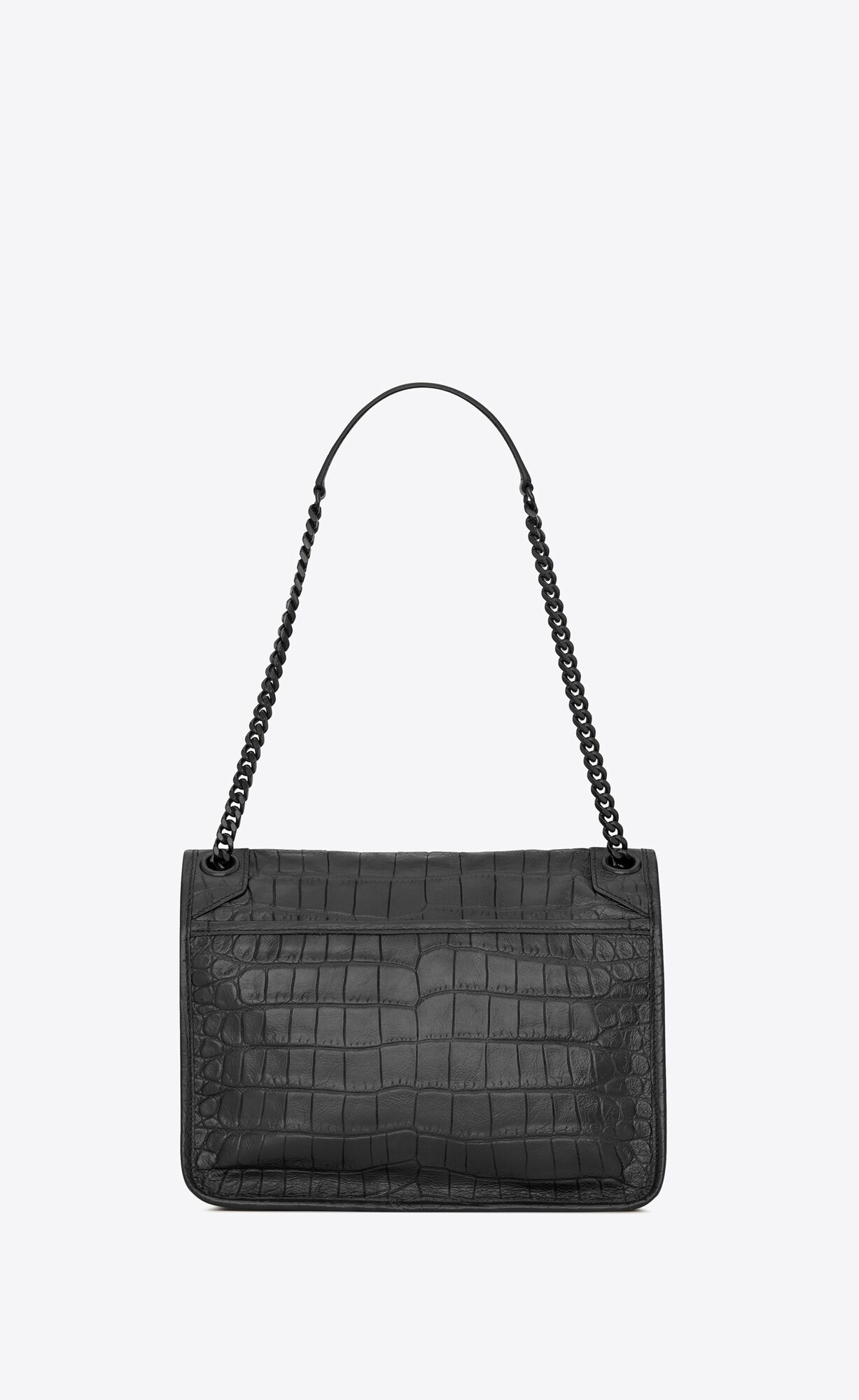 SaintLaurent_niki medium in soft crocodile-embossed leather thumbnail