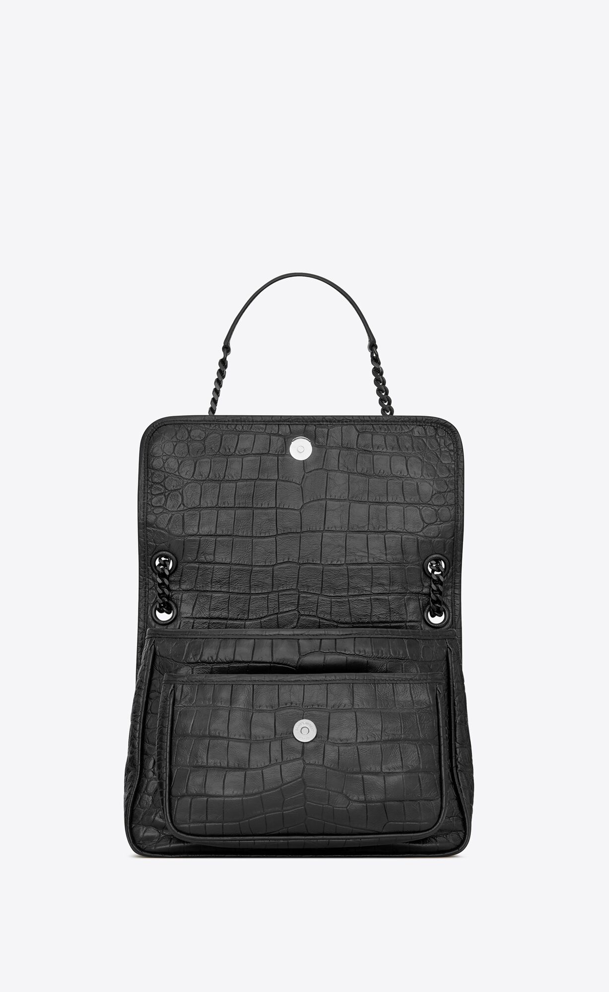 SaintLaurent_niki medium in soft crocodile-embossed leather thumbnail
