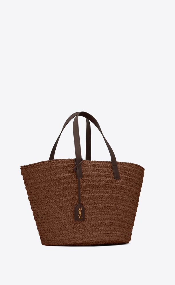SaintLaurent_panier medium bag in raffia