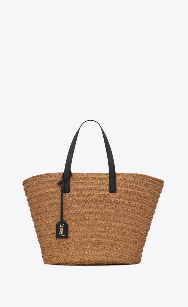 SaintLaurent_panier medium bag in raffia
