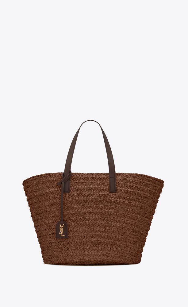 SaintLaurent_panier medium bag in raffia