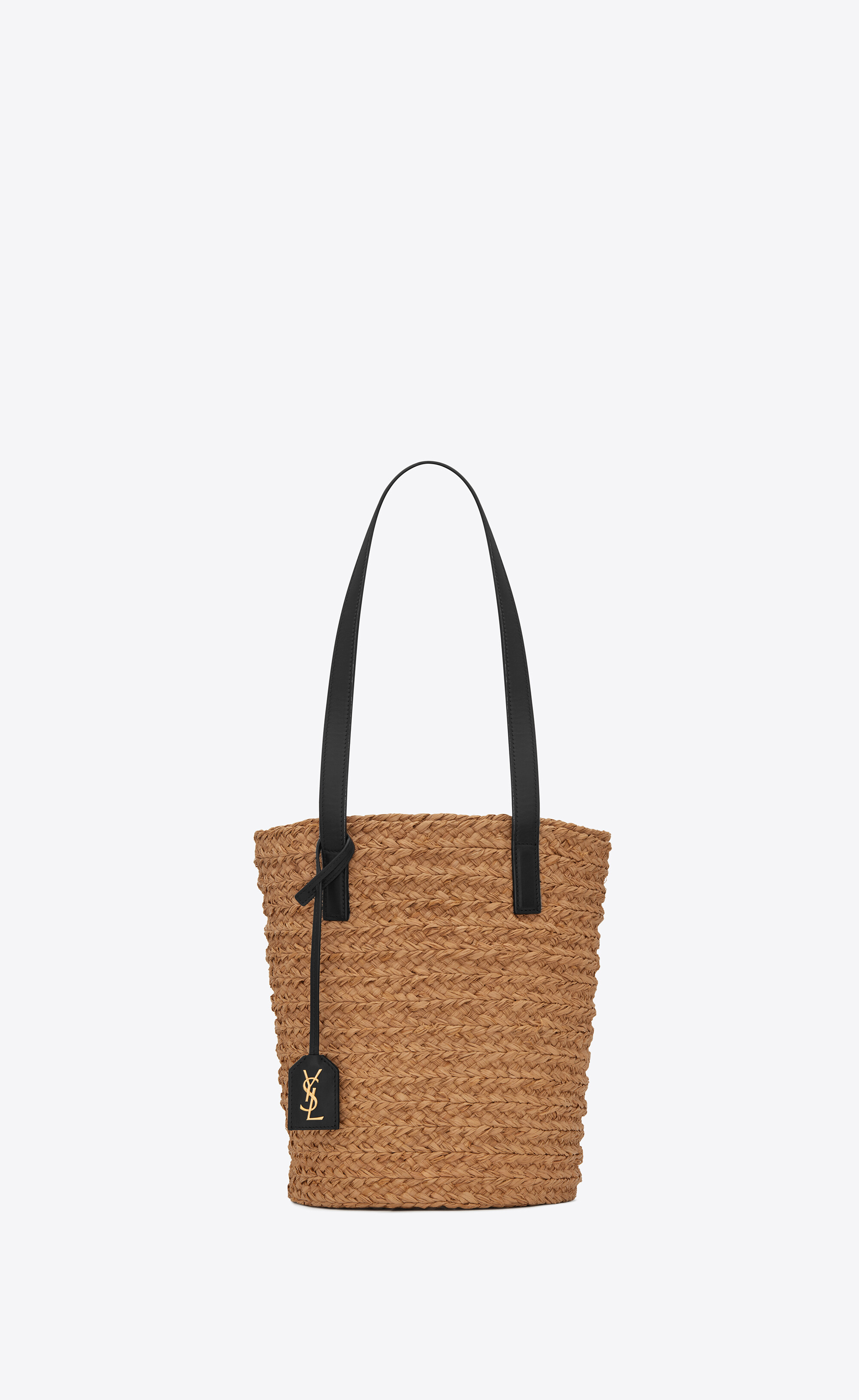 SaintLaurent_panier small bag in raffia