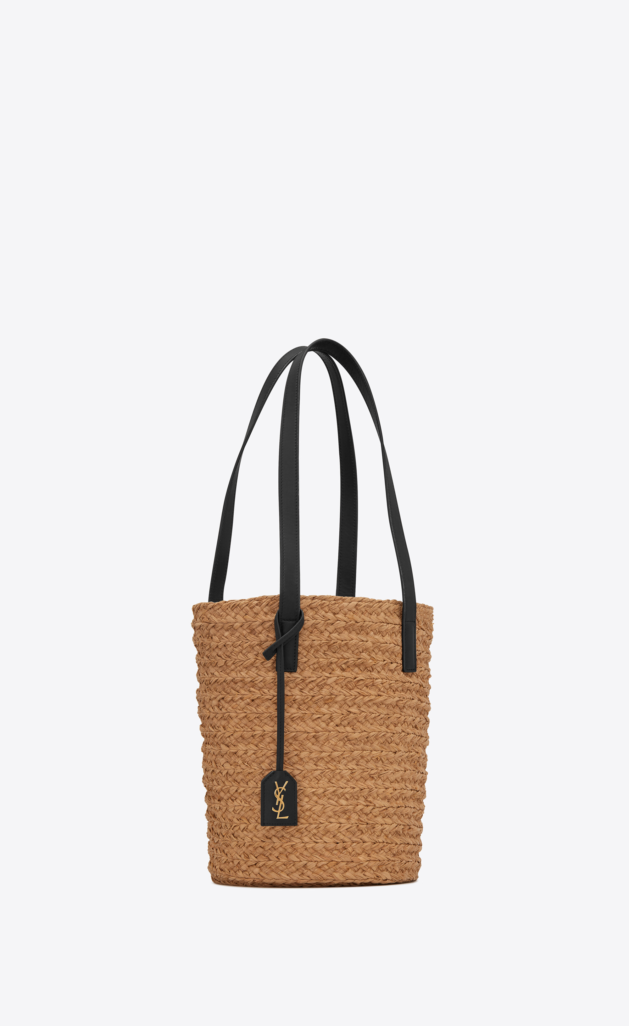 SaintLaurent_panier small bag in raffia thumbnail