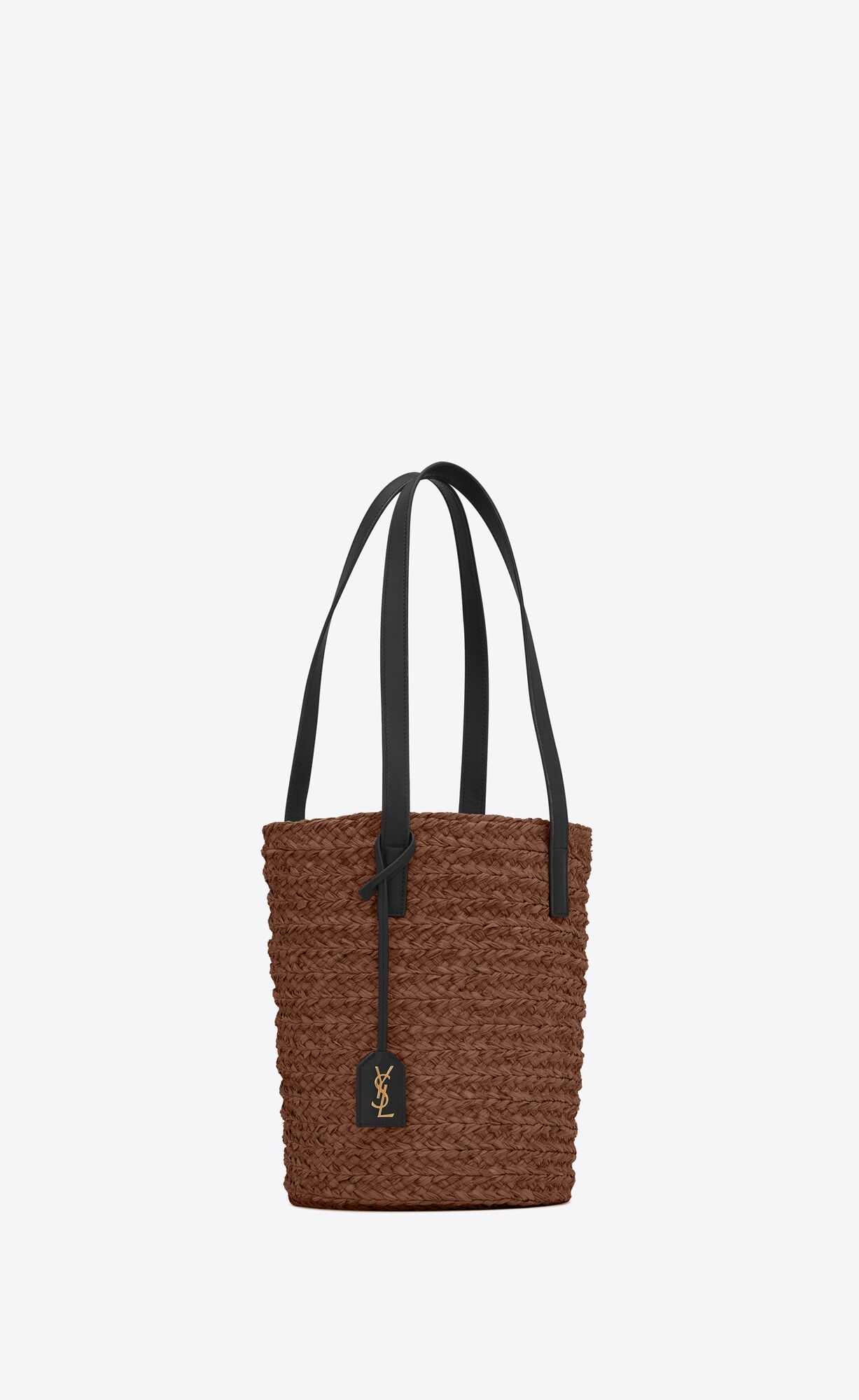 SaintLaurent_panier small bag in raffia