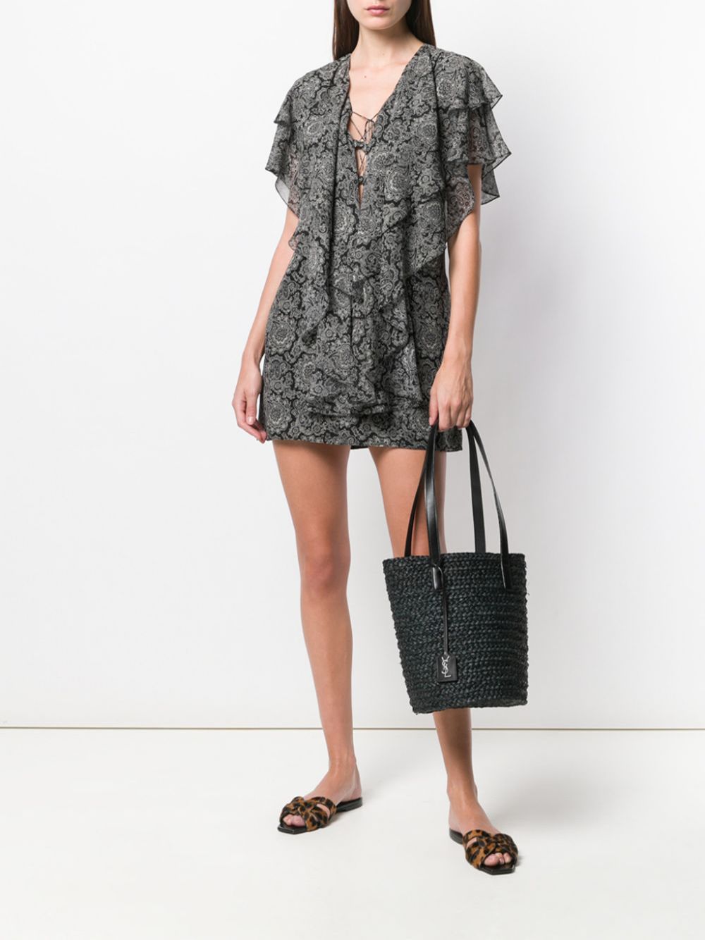 SaintLaurent_panier small bag in raffia thumbnail