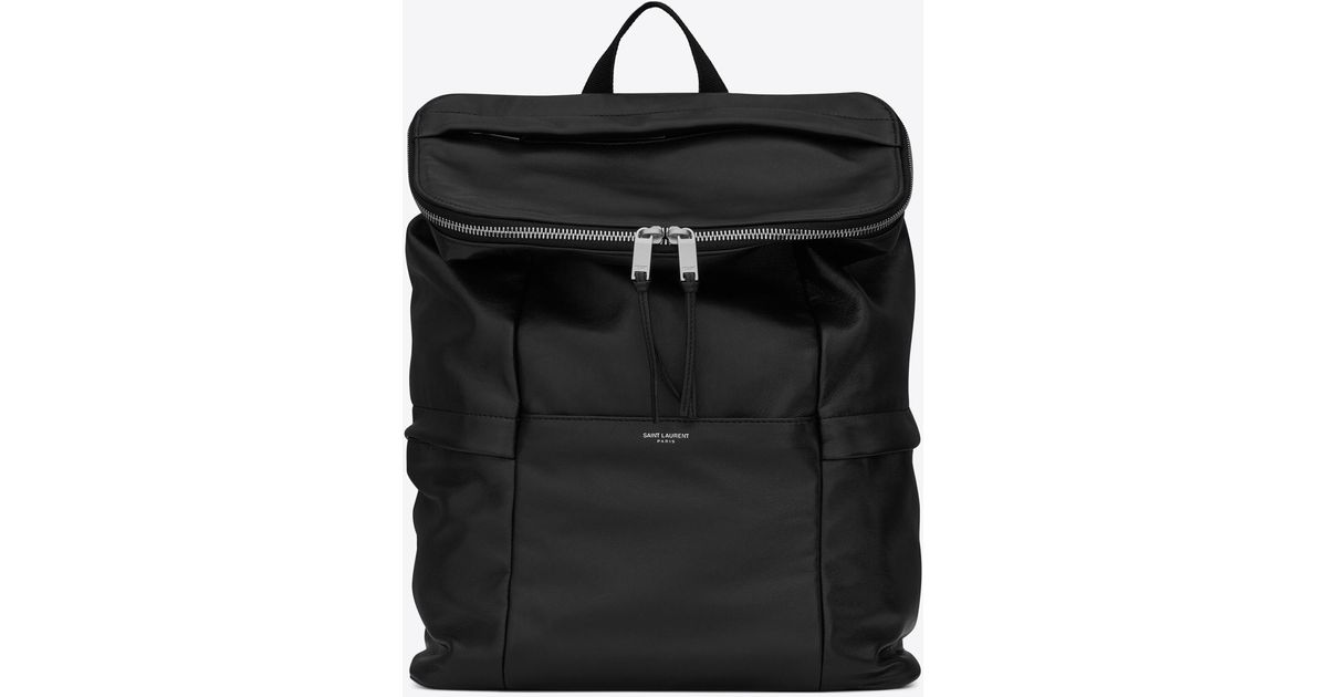 SaintLaurent_sid backpack in antiqued lambskin