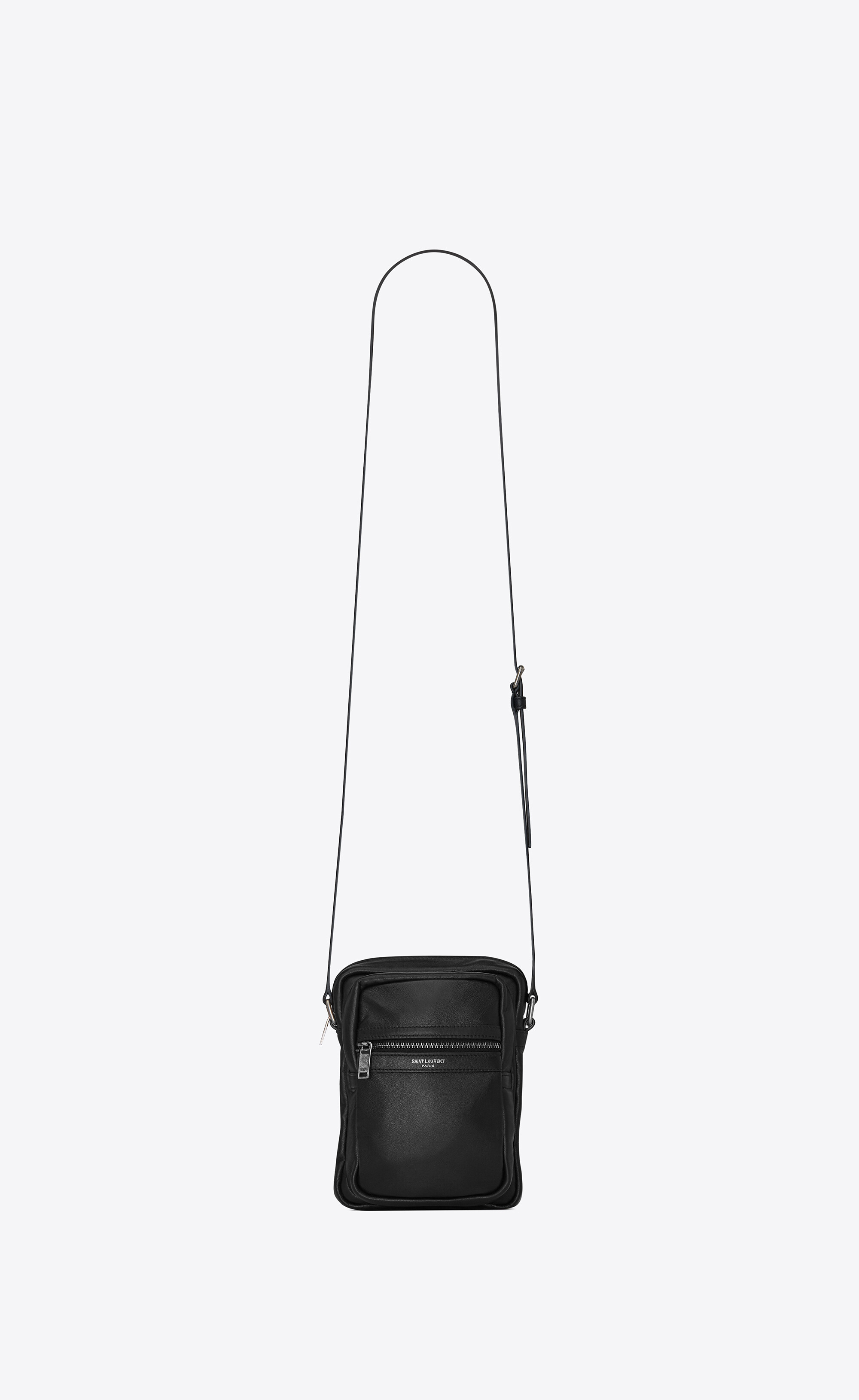 SaintLaurent_sid pouch in antiqued lambskin