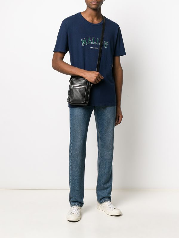 SaintLaurent_sid pouch in antiqued lambskin thumbnail