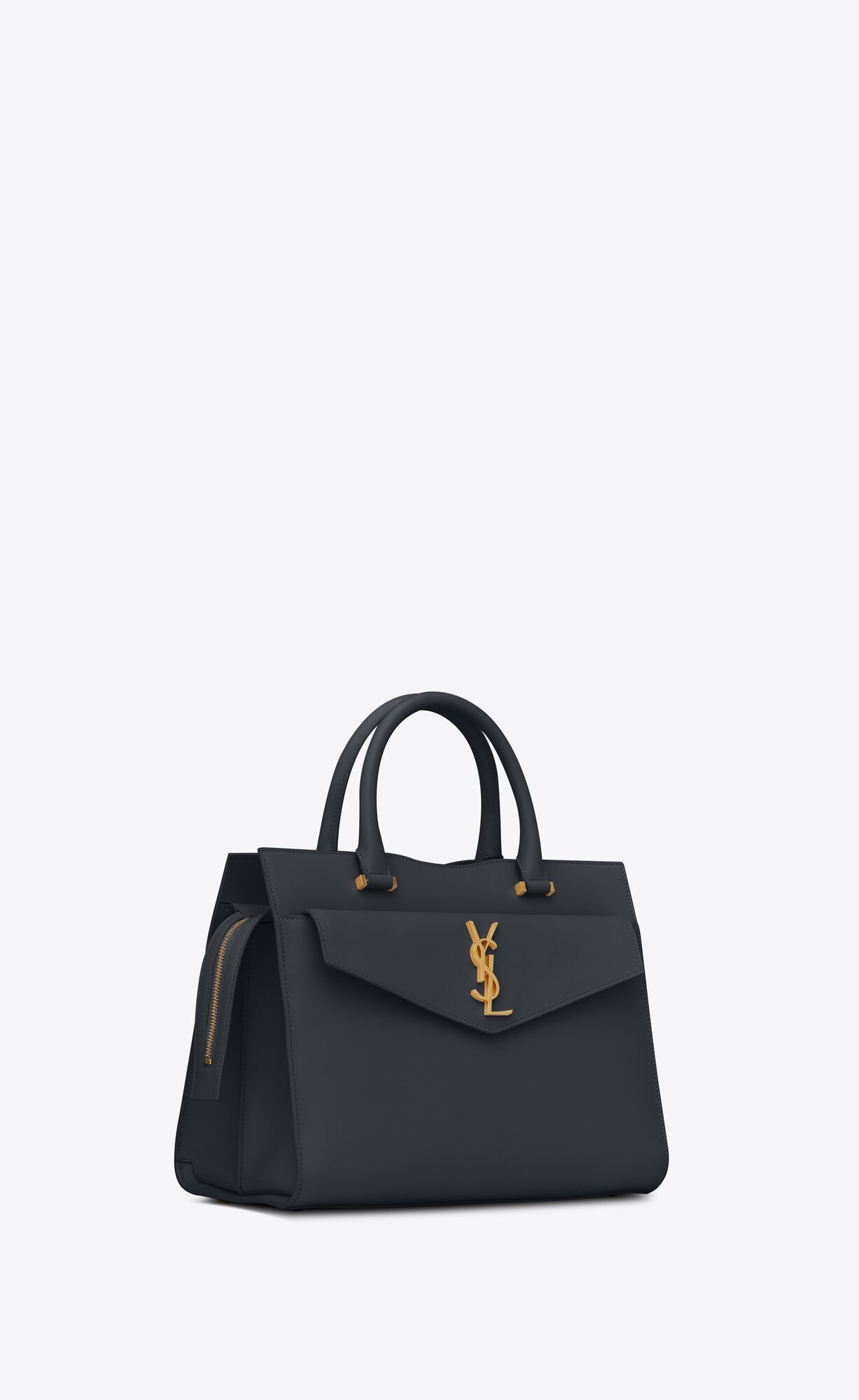 SaintLaurent_uptown medium tote in shiny smooth leather thumbnail