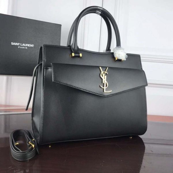 SaintLaurent_uptown medium tote in shiny smooth leather thumbnail