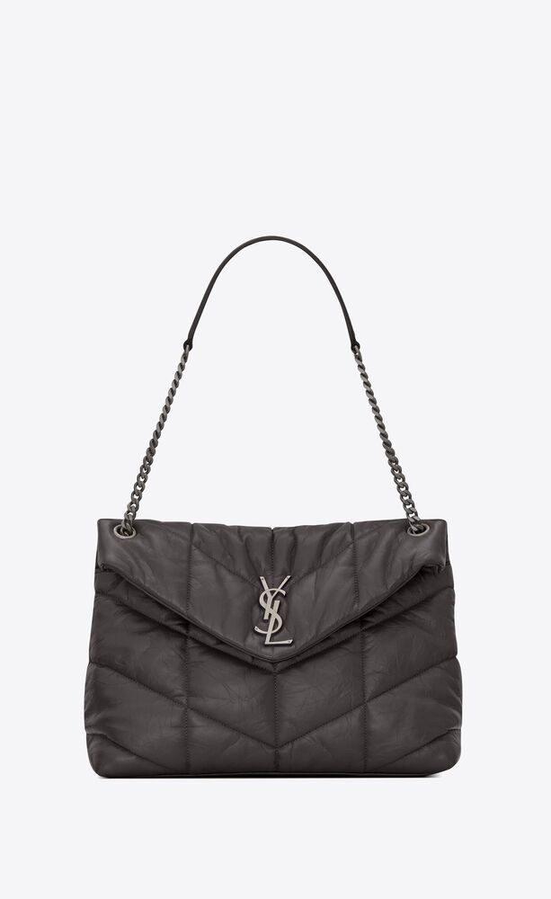 SaintLaurent_y 퀼트 처리된 가죽 소재의 루루 스몰백