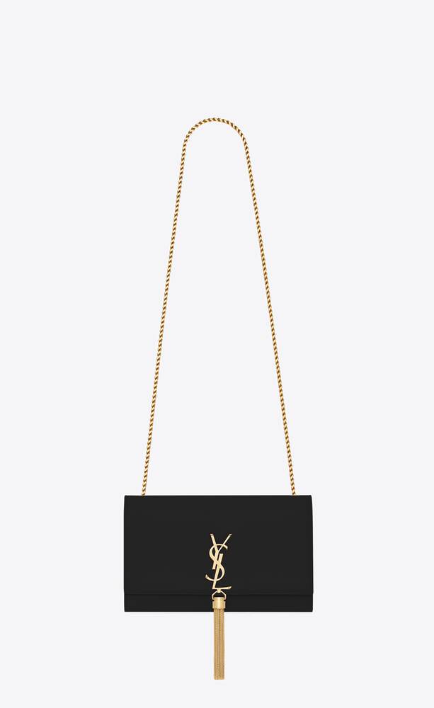 SaintLaurent_가죽 태슬 디테일의 그랑 드 뿌드르 텍스처드 가죽 소재 미디엄 케이트 백