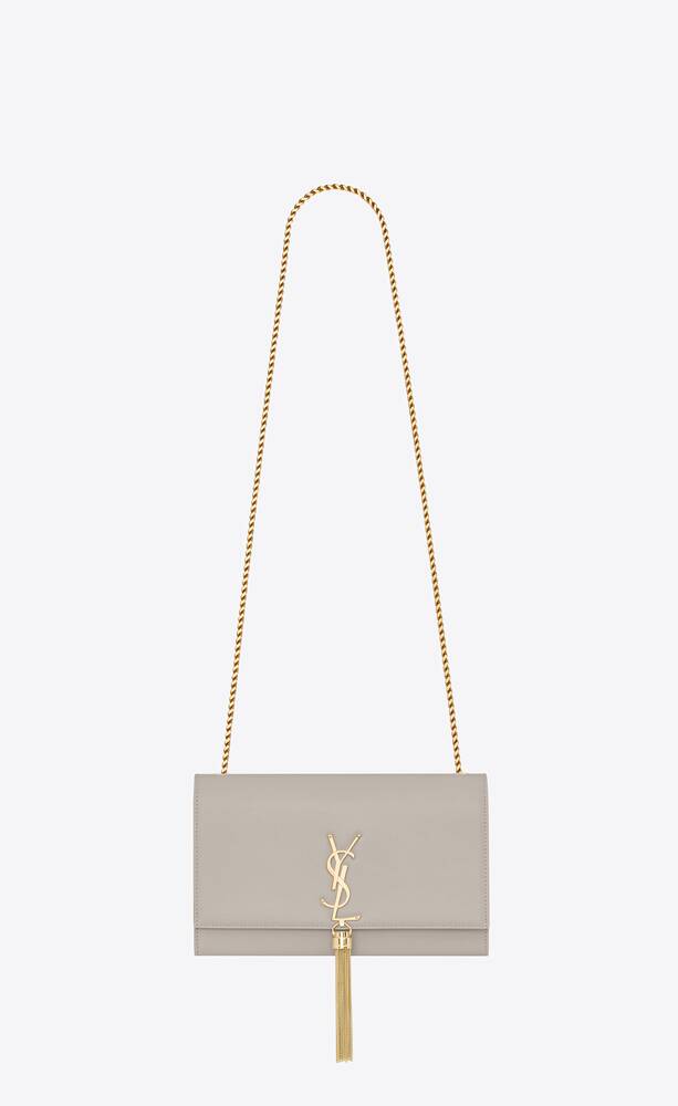 SaintLaurent_가죽 태슬 디테일의 그랑 드 뿌드르 텍스처드 가죽 소재 미디엄 케이트 백