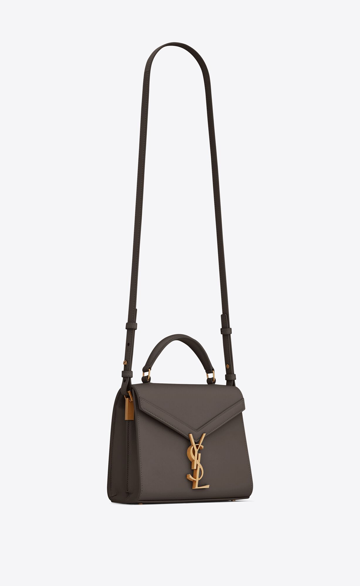 SaintLaurent_그랑 드 뿌드르 엠보스드 가죽 소재의 cassandra 미니 탑 핸들 백