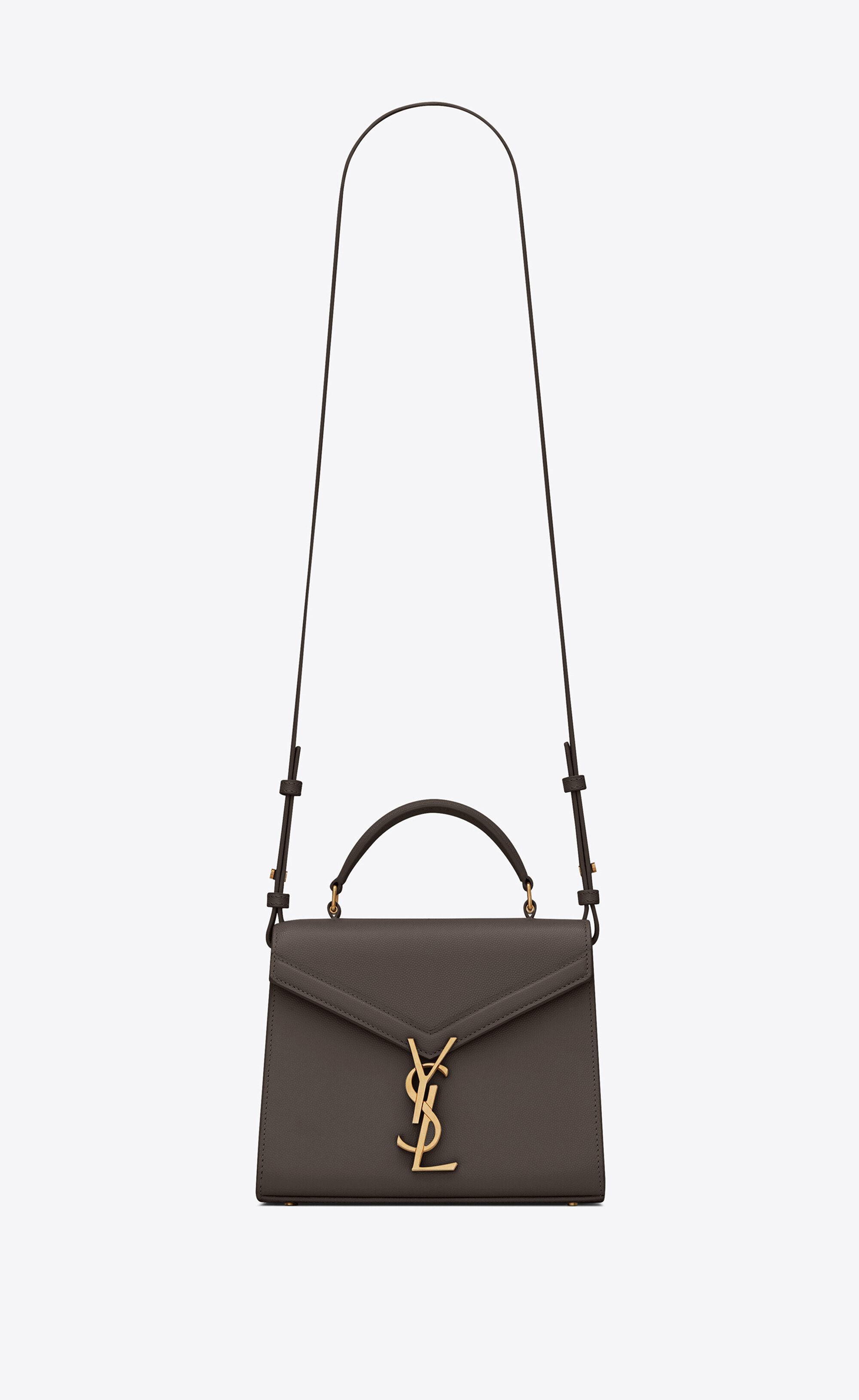 SaintLaurent_그랑 드 뿌드르 엠보스드 가죽 소재의 cassandra 미니 탑 핸들 백