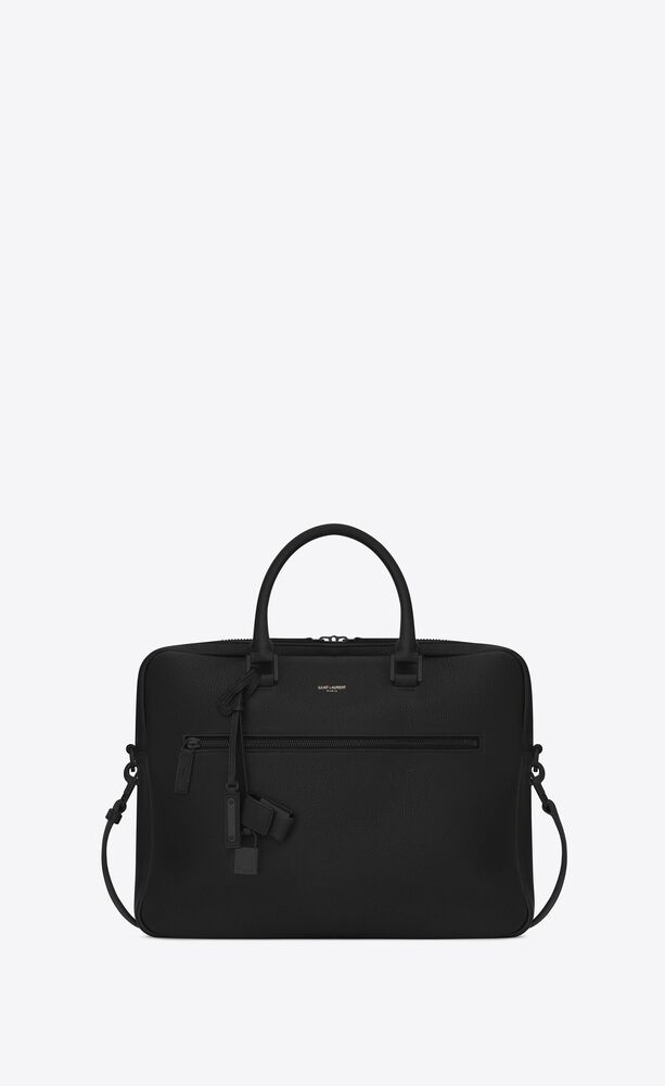 SaintLaurent_그레인 가죽 소재의 삭 드 쥬르 브리프케이스