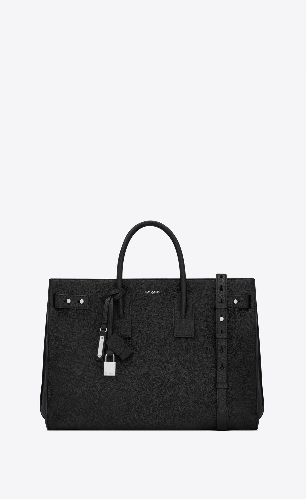 SaintLaurent_그레인 가죽 소재의 삭 드 쥬르 슬림 라지 백