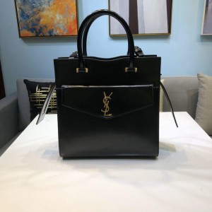 SaintLaurent_글레이즈드 가죽 소재의 스몰 업 타운 토트 백