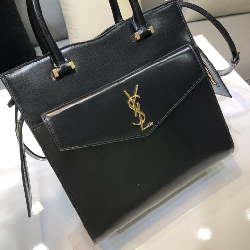 SaintLaurent_글레이즈드 가죽 소재의 스몰 업 타운 토트 백 thumbnail