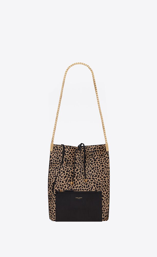 SaintLaurent_기린 프린트 포니 스킨 질감 가죽 소재의 suzanne 스몰 호보 백