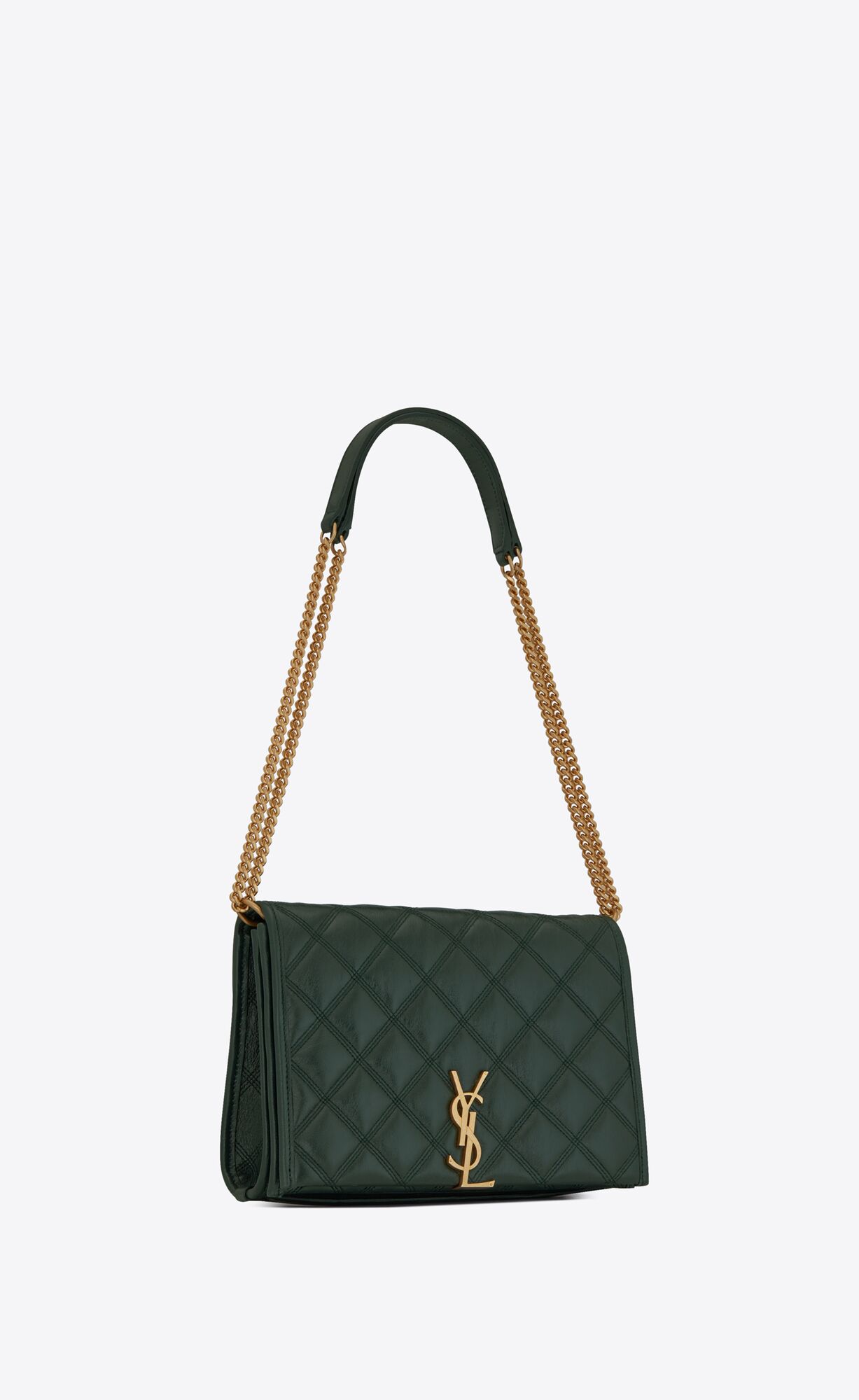 SaintLaurent_까레 퀼트 처리된 램스킨 소재의 becky 미니 체인백