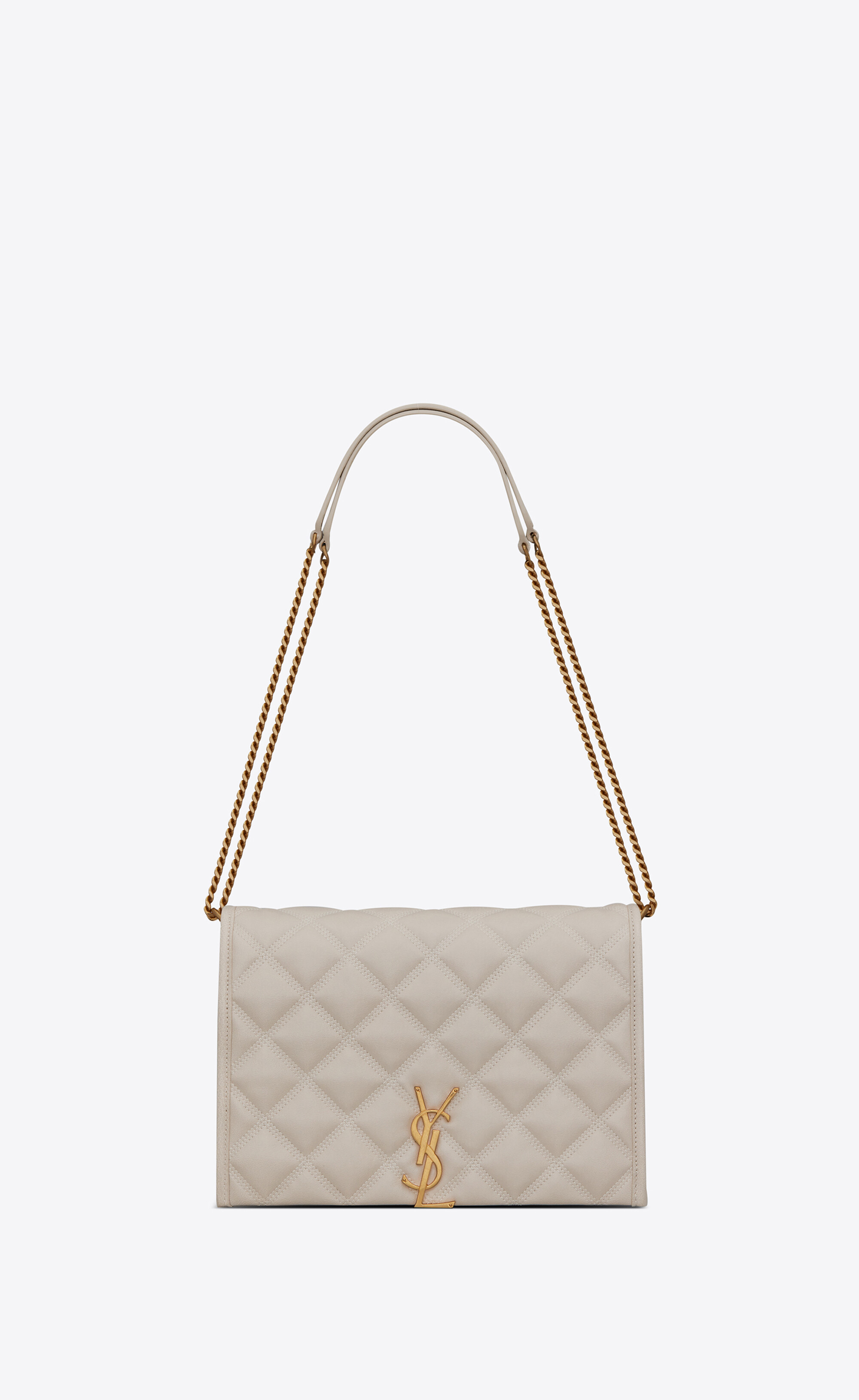 SaintLaurent_까레 퀼트 처리된 램스킨 소재의 베키 미니 체인백