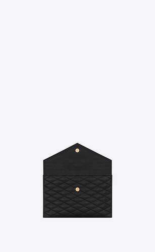 SaintLaurent_까레 퀼트 처리된 램스킨 소재의 샤데이 라지 앙브로프 파우치