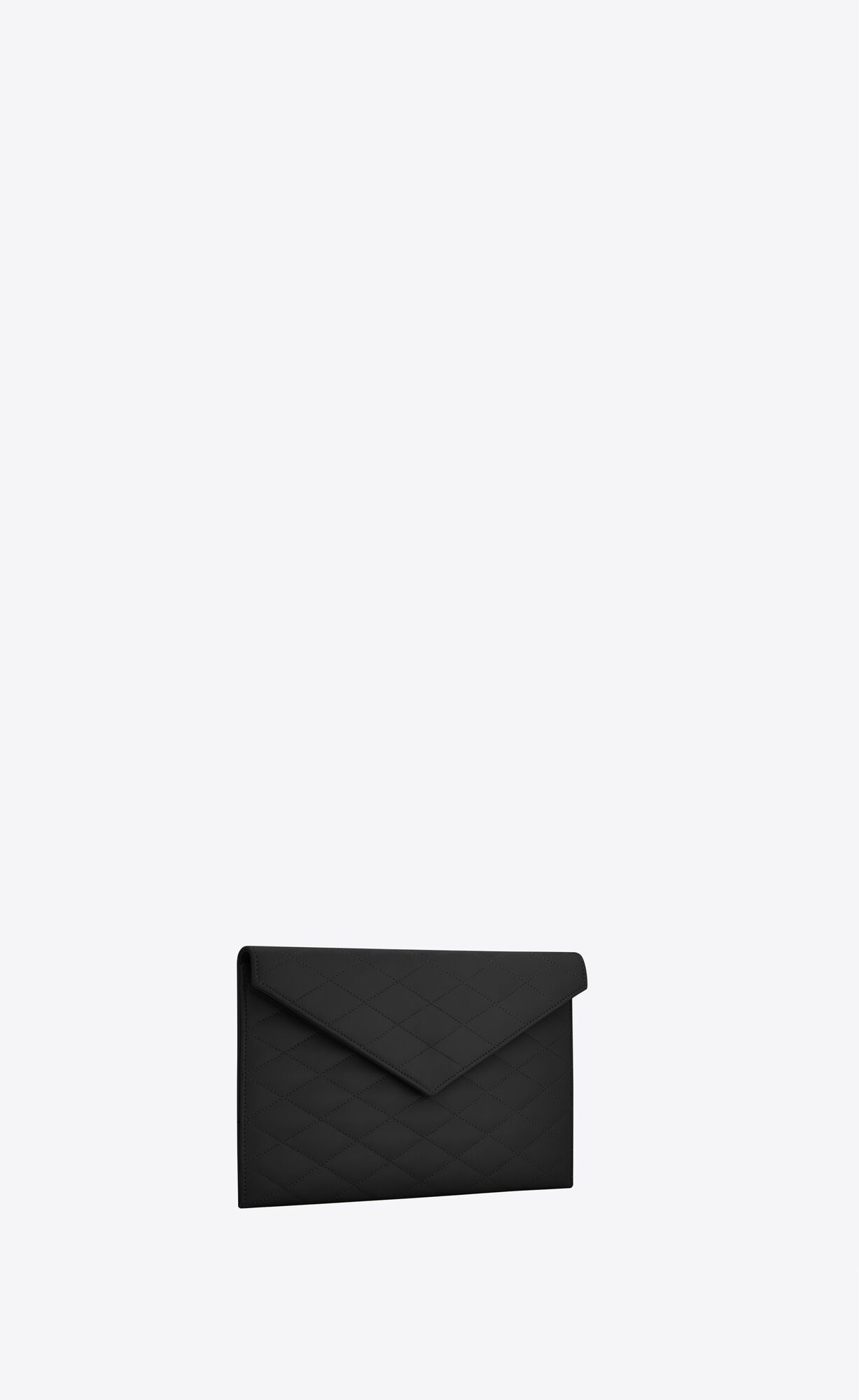 SaintLaurent_까레 퀼트 처리된 램스킨 소재의 샤데이 앙브로프 파우치