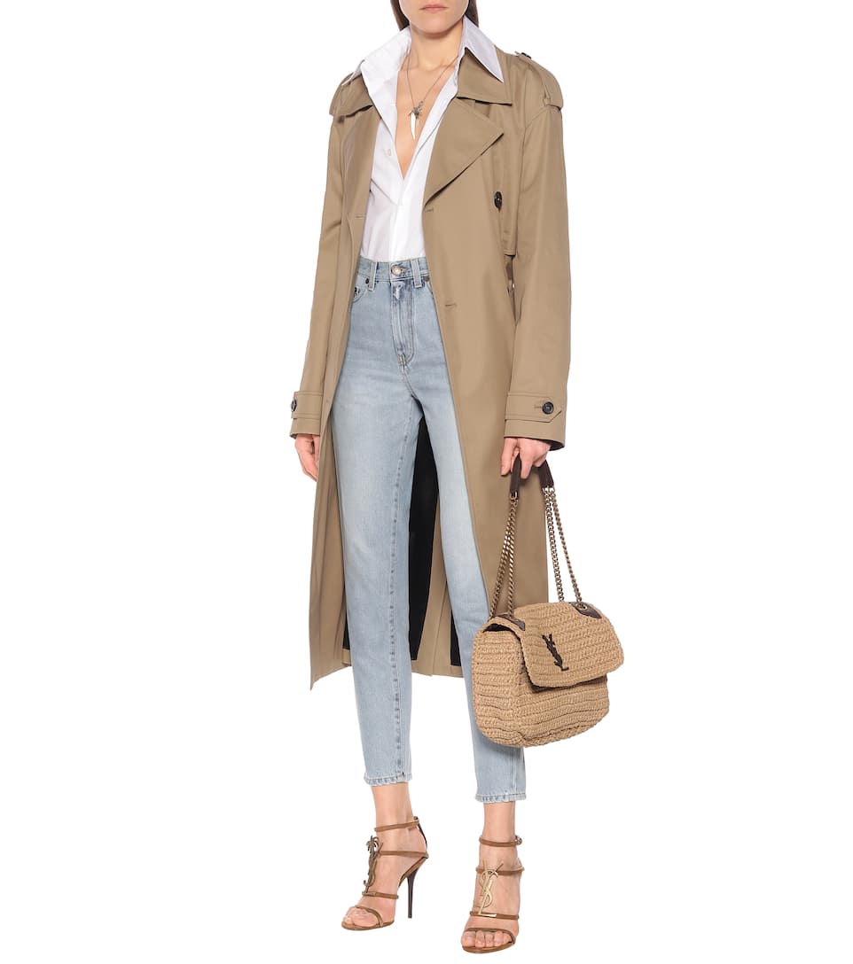 SaintLaurent_라피아와 가죽 소재의 niki 미디엄백 thumbnail
