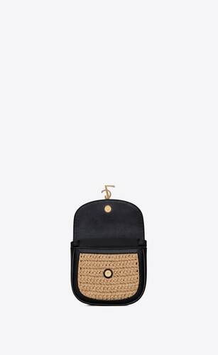 SaintLaurent_라피아와 가죽 소재의 카이아 스몰 사첼 thumbnail