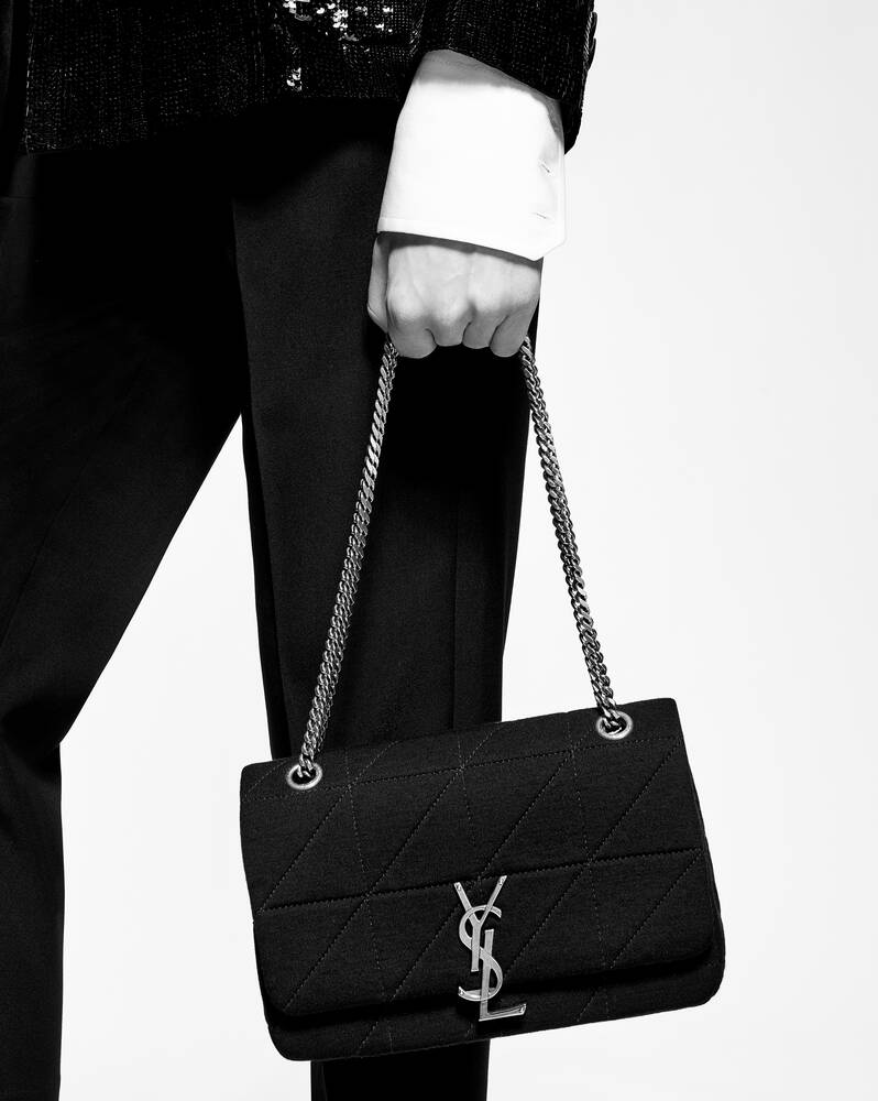 SaintLaurent_램스킨과 스웨이드 소재의 제이미 까레 리브 고쉬 미디엄 백 thumbnail
