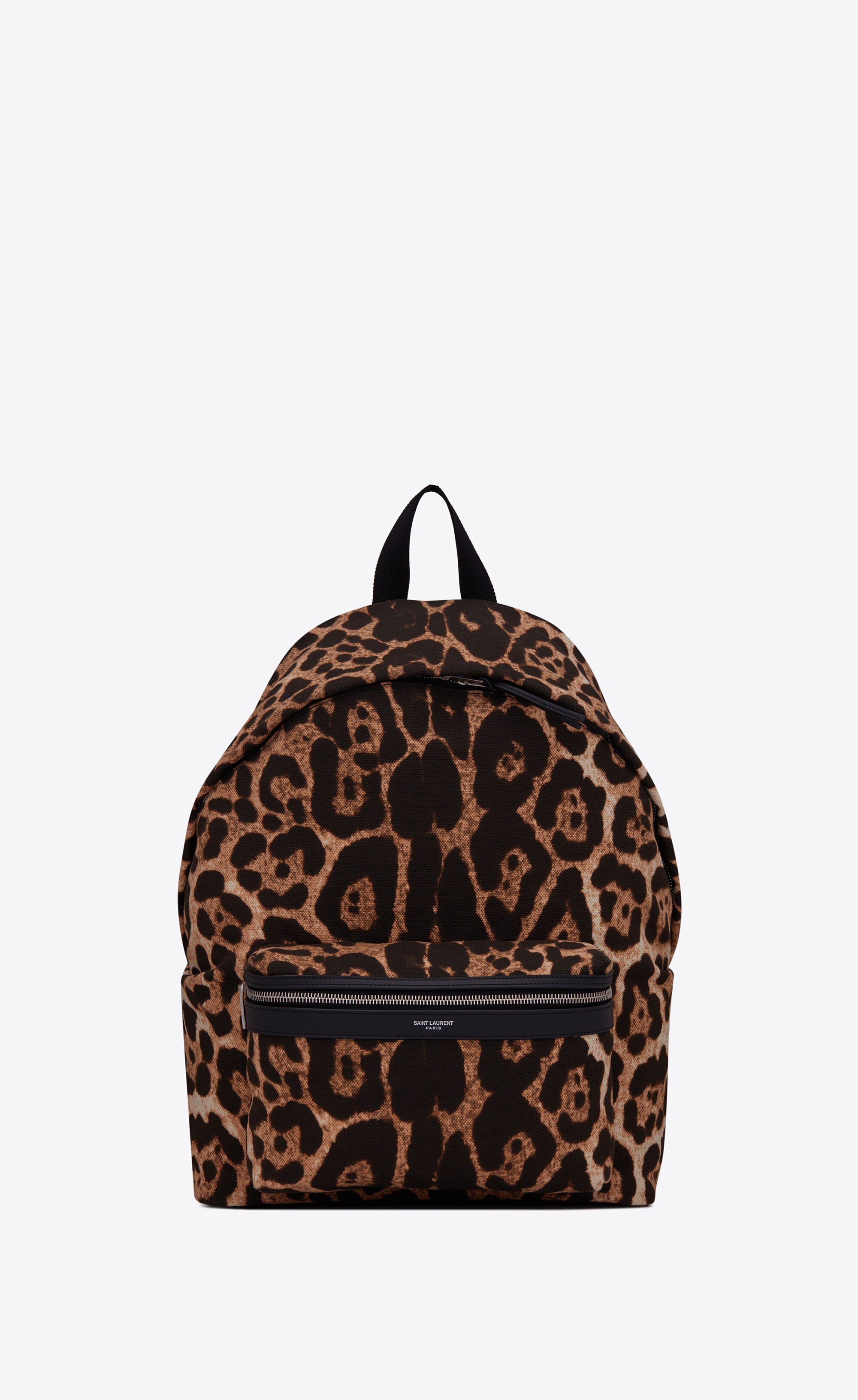 SaintLaurent_레오파드 프린트 캔버스 소재의 city 미니 백팩