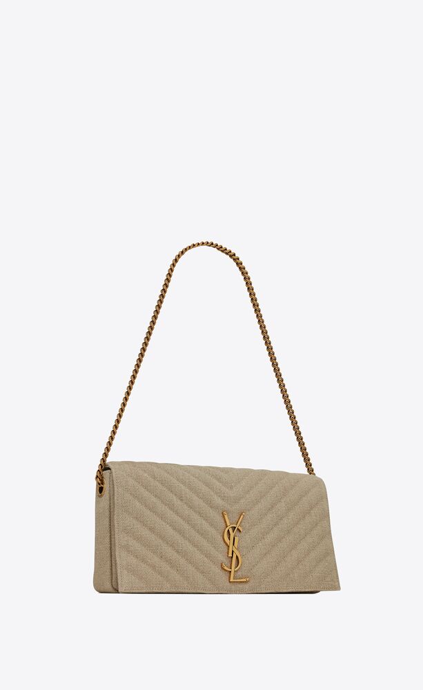 SaintLaurent_리넨 캔버스와 가죽 소재의 kate 99 백