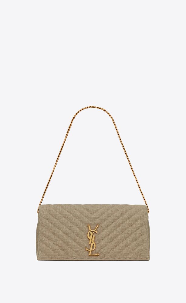 SaintLaurent_리넨 캔버스와 가죽 소재의 kate 99 백