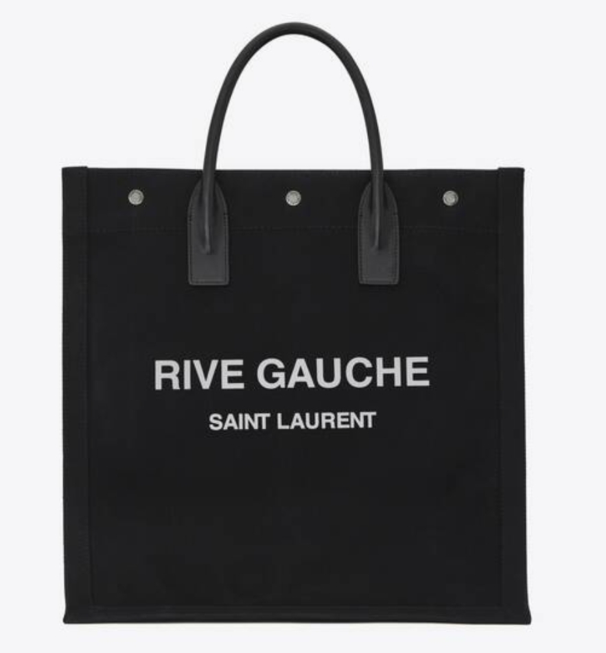 SaintLaurent_린넨과 코튼 소재의 리브 고시 n s 쇼퍼백