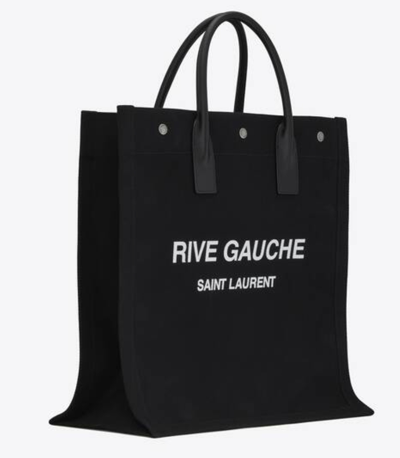 SaintLaurent_린넨과 코튼 소재의 리브 고시 n s 쇼퍼백
