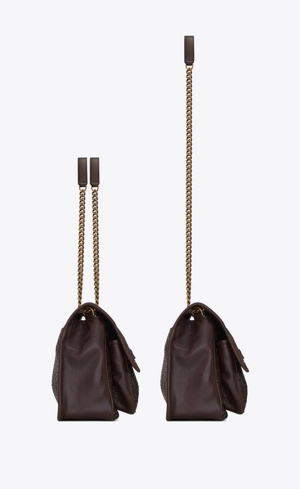 SaintLaurent_매트 우븐 가죽 소재의 니키 미디엄백