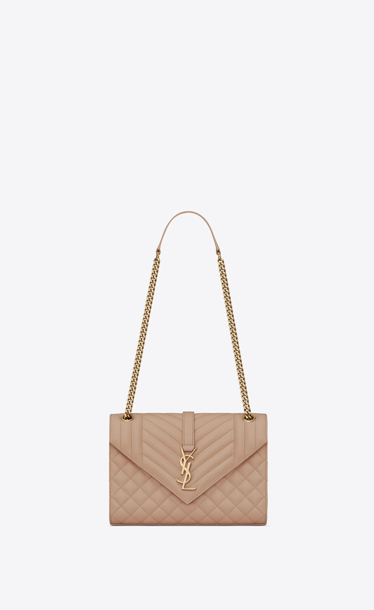 SaintLaurent_믹스 마틀라세 그랑 드 뿌드르 엠보스드 가죽 소재의 envelope 미디엄백