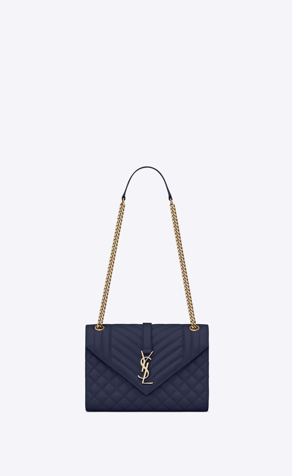 SaintLaurent_믹스 마틀라세 그랑 드 뿌드르 엠보스드 가죽 소재의 envelope 미디엄백