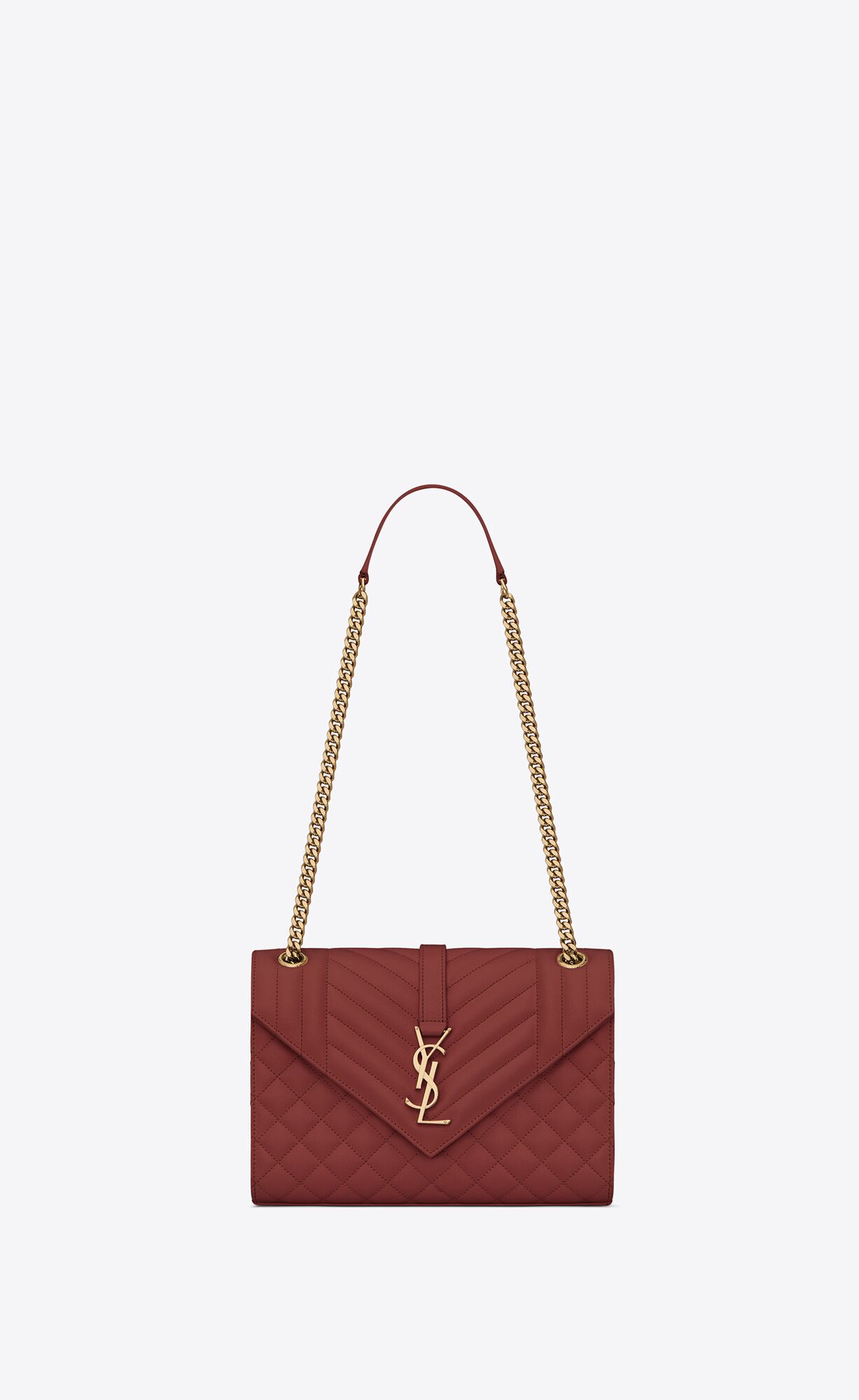 SaintLaurent_믹스 마틀라세 그랑 드 뿌드르 엠보스드 가죽 소재의 envelope 미디엄백
