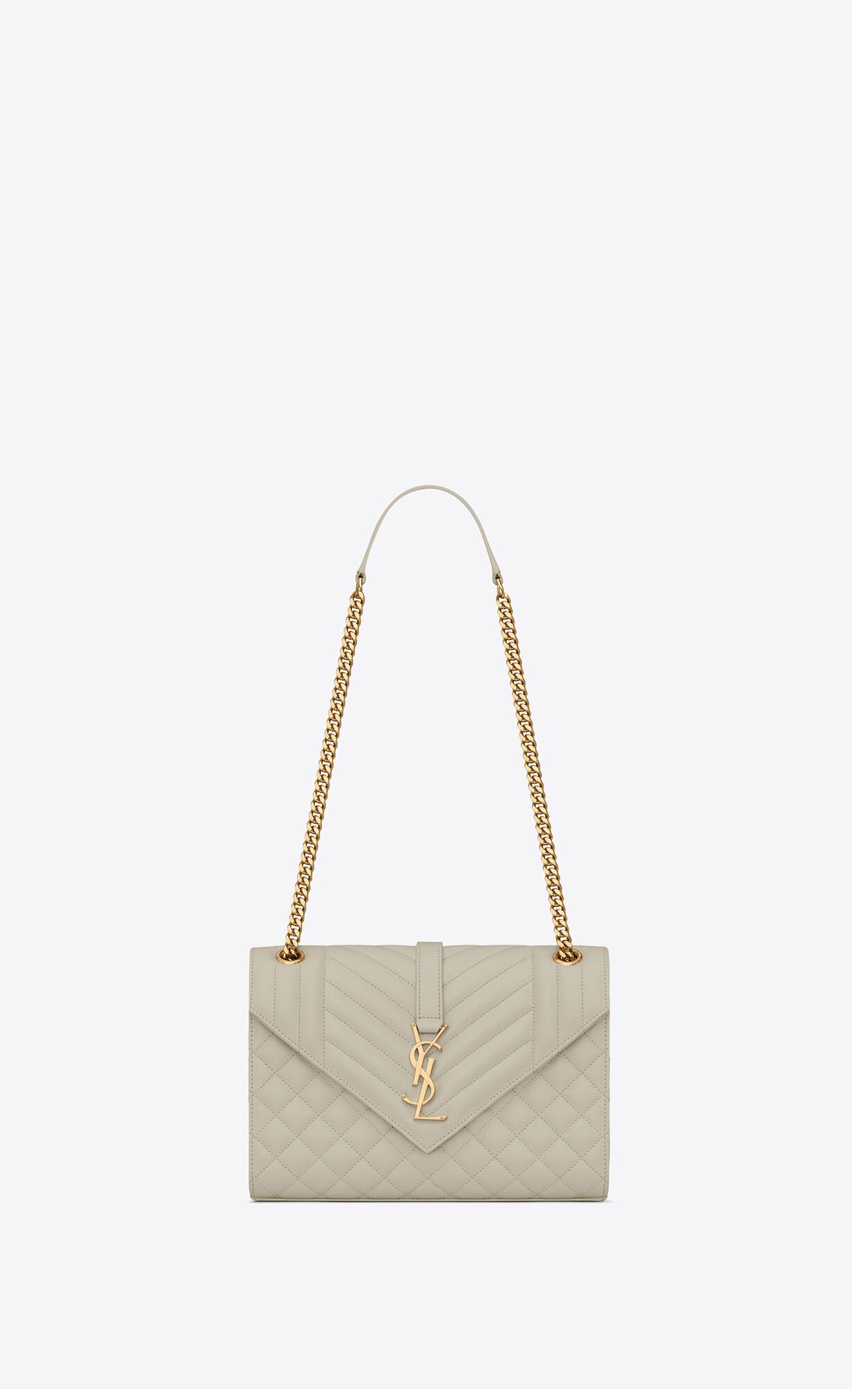 SaintLaurent_믹스 마틀라세 그랑 드 뿌드르 엠보스드 가죽 소재의 envelope 미디엄백