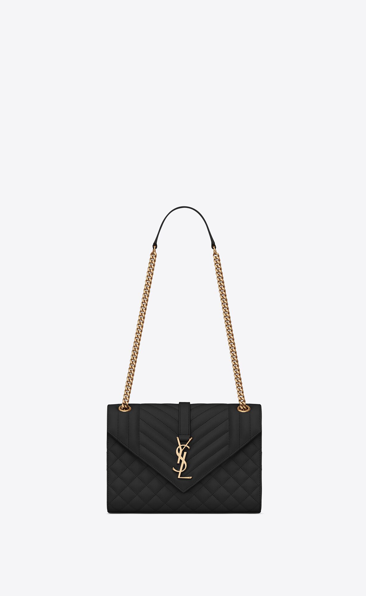 SaintLaurent_믹스 마틀라세 그랑 드 뿌드르 엠보스드 가죽 소재의 envelope 미디엄백