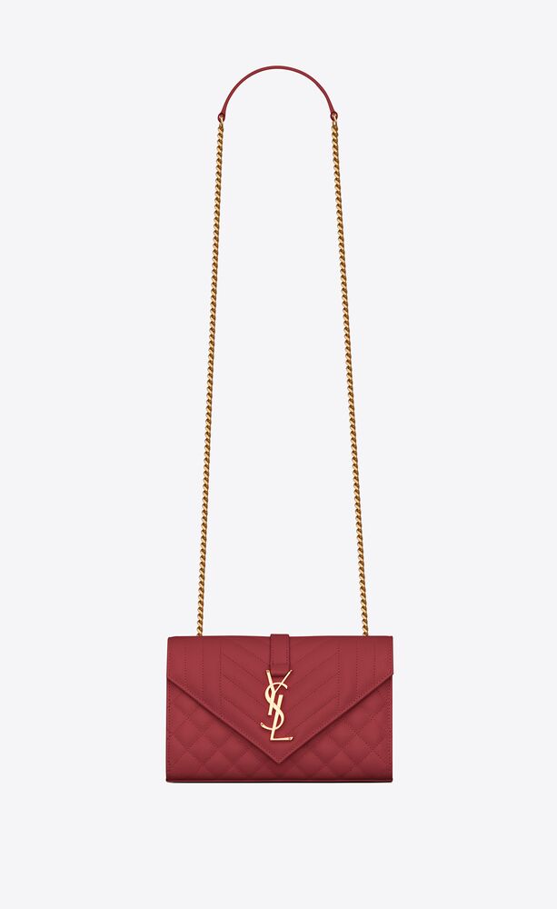 SaintLaurent_믹스 마틀라세 그랑 드 뿌드르 엠보스드 가죽 소재의 envelope 스몰백